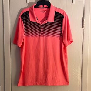 Fila Men's Polo Shirt in Pink and Black